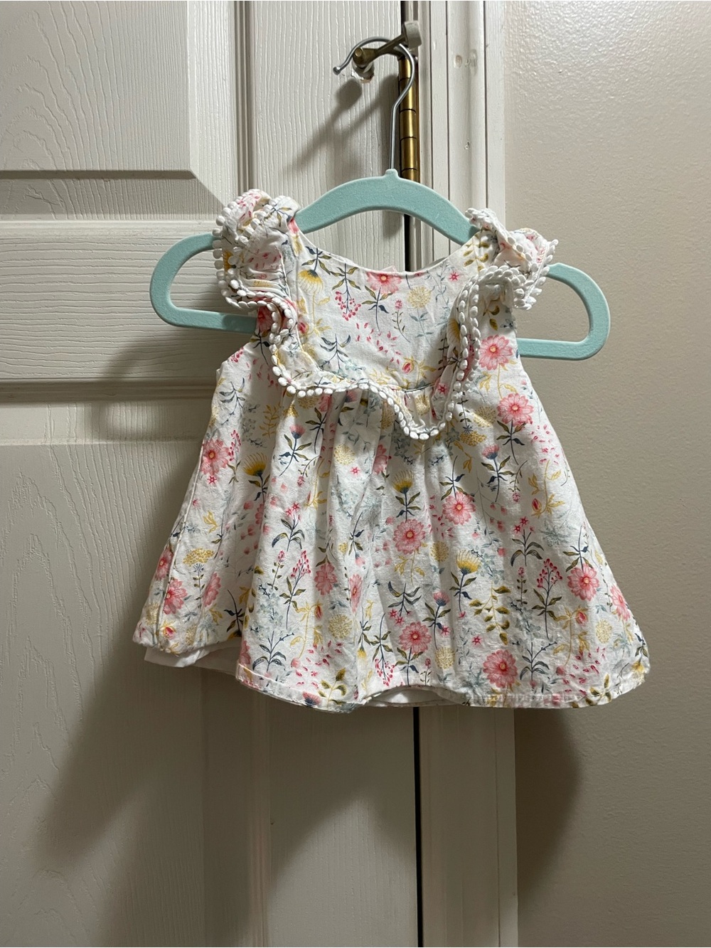 Tommy Bahama White Baby Dress with Pink and Yellow Floral Print